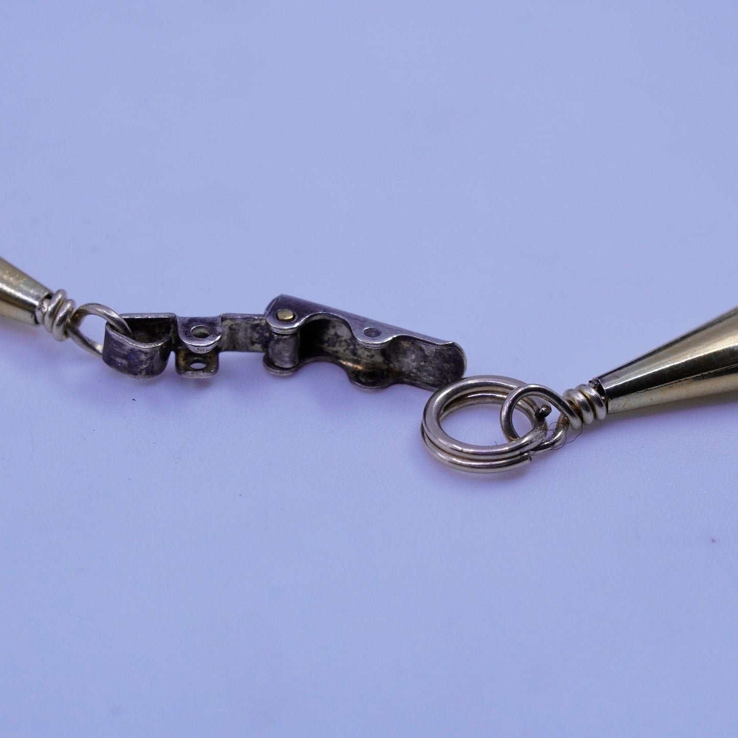 6.75”, vermeil gold Sterling 925 silver bracelet, multi strands liquid chain