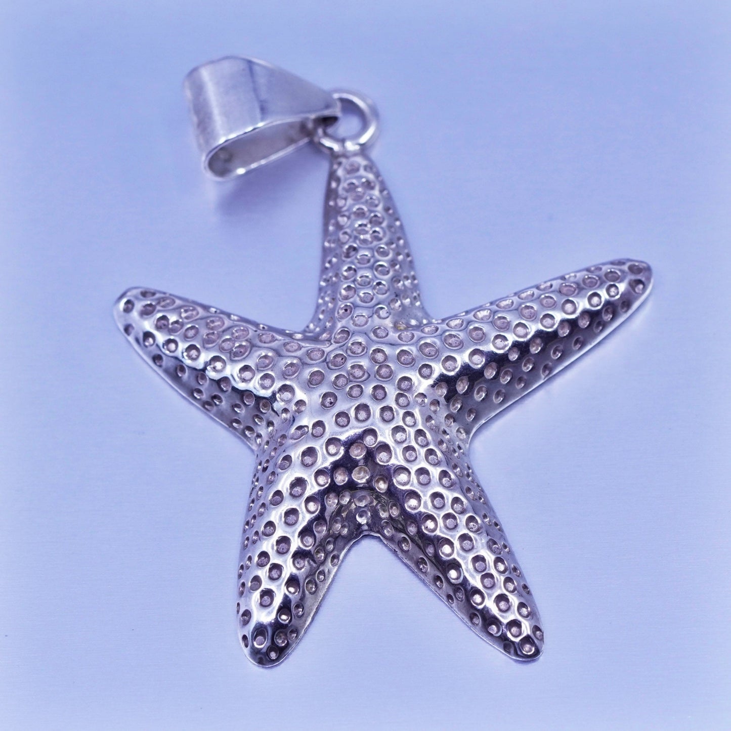 Antique Sterling silver handmade textured 925 starfish star