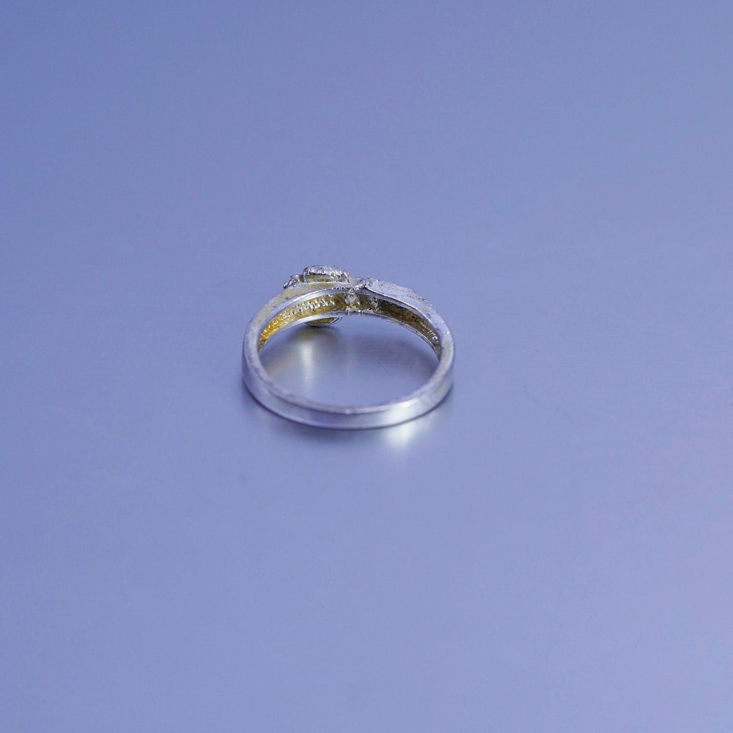 Size 7, vintage Sterling 925 silver handmade ring, belt band