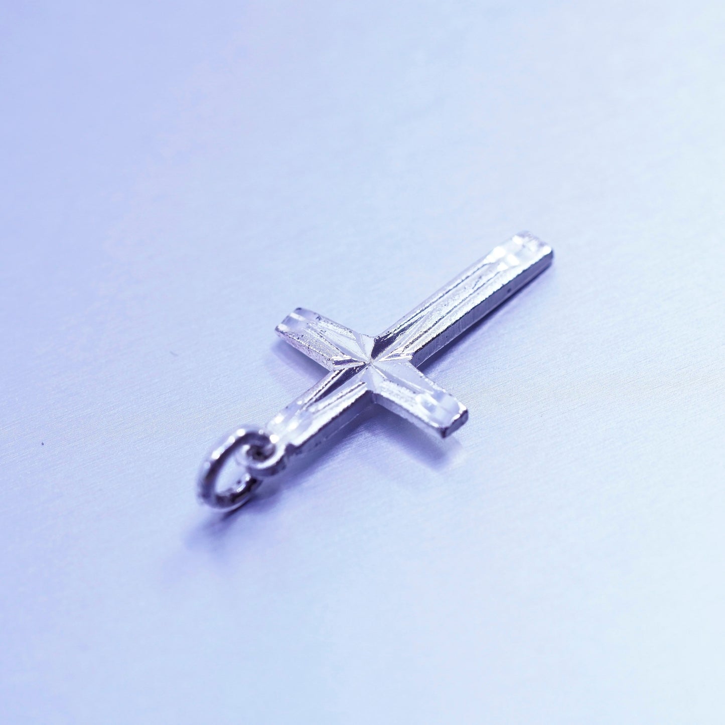 Vintage sterling 925 silver handmade cross pendant
