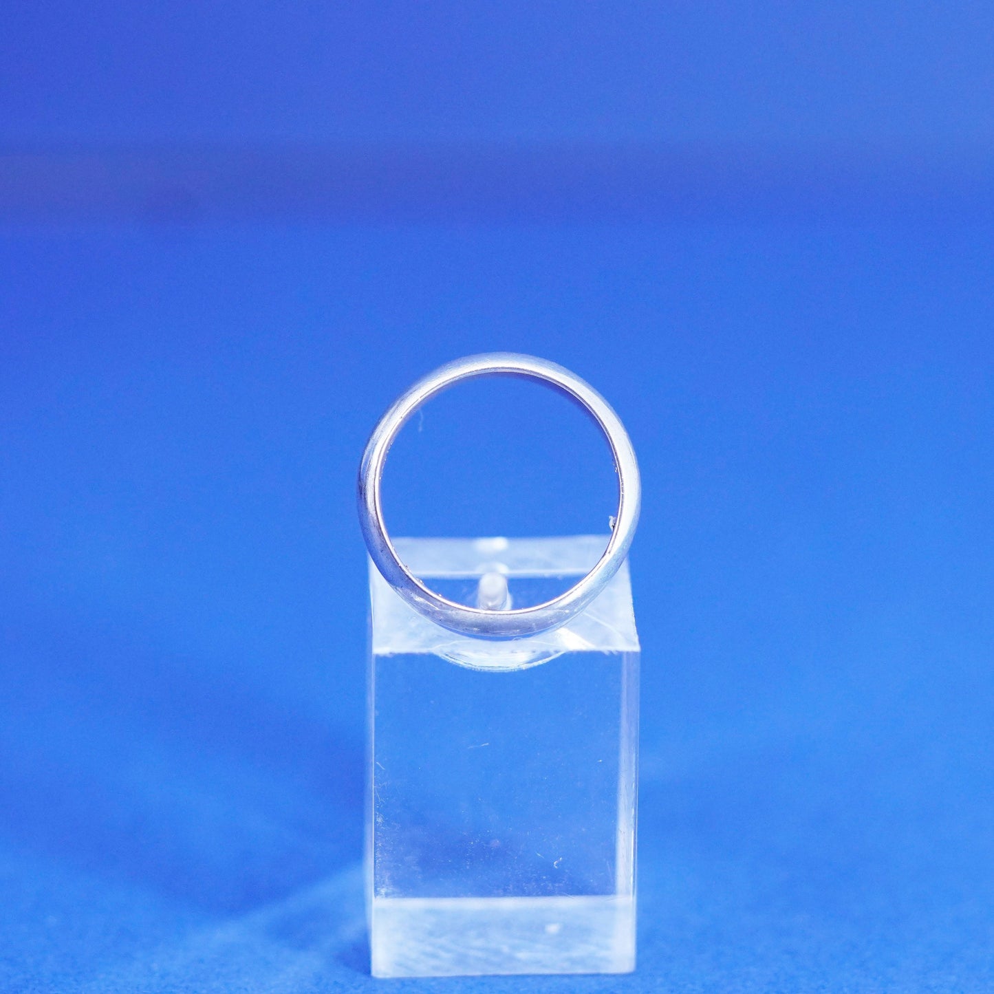 Size 5.5, vintage Sterling silver handmade ring, 925 wedding band