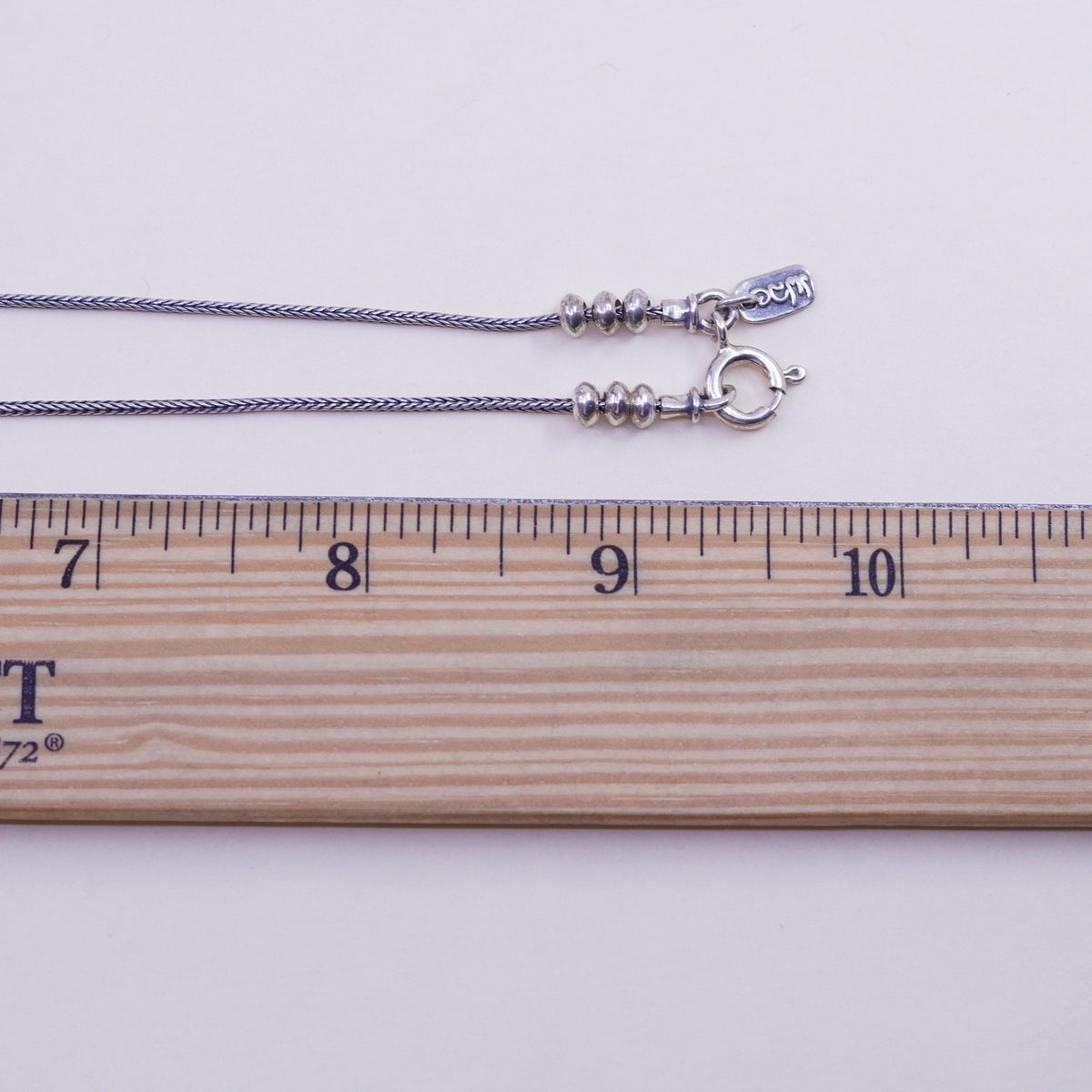 18”, israel handmade sterling silver wheat chain with cross pendant, necklace