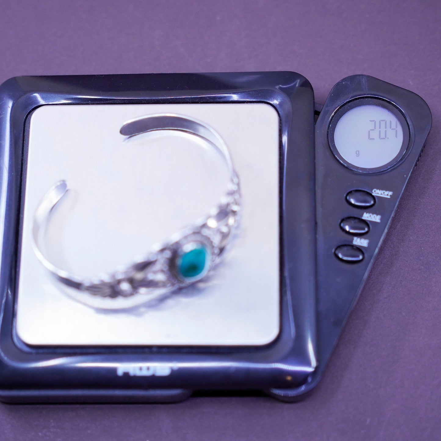 6”, MAISELS Of Albuquerque Navajo Sterling silver bracelet, 925 cuff turquoise