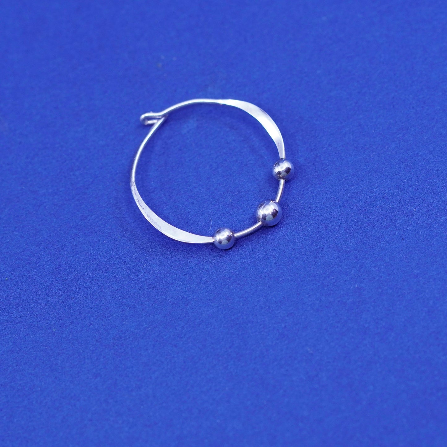 0.75”, Sterling silver handmade earrings, solid 925 silver hoops, huggie beads