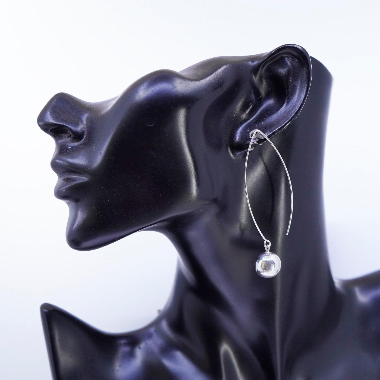 Vintage Sterling 925 silver beads earrings