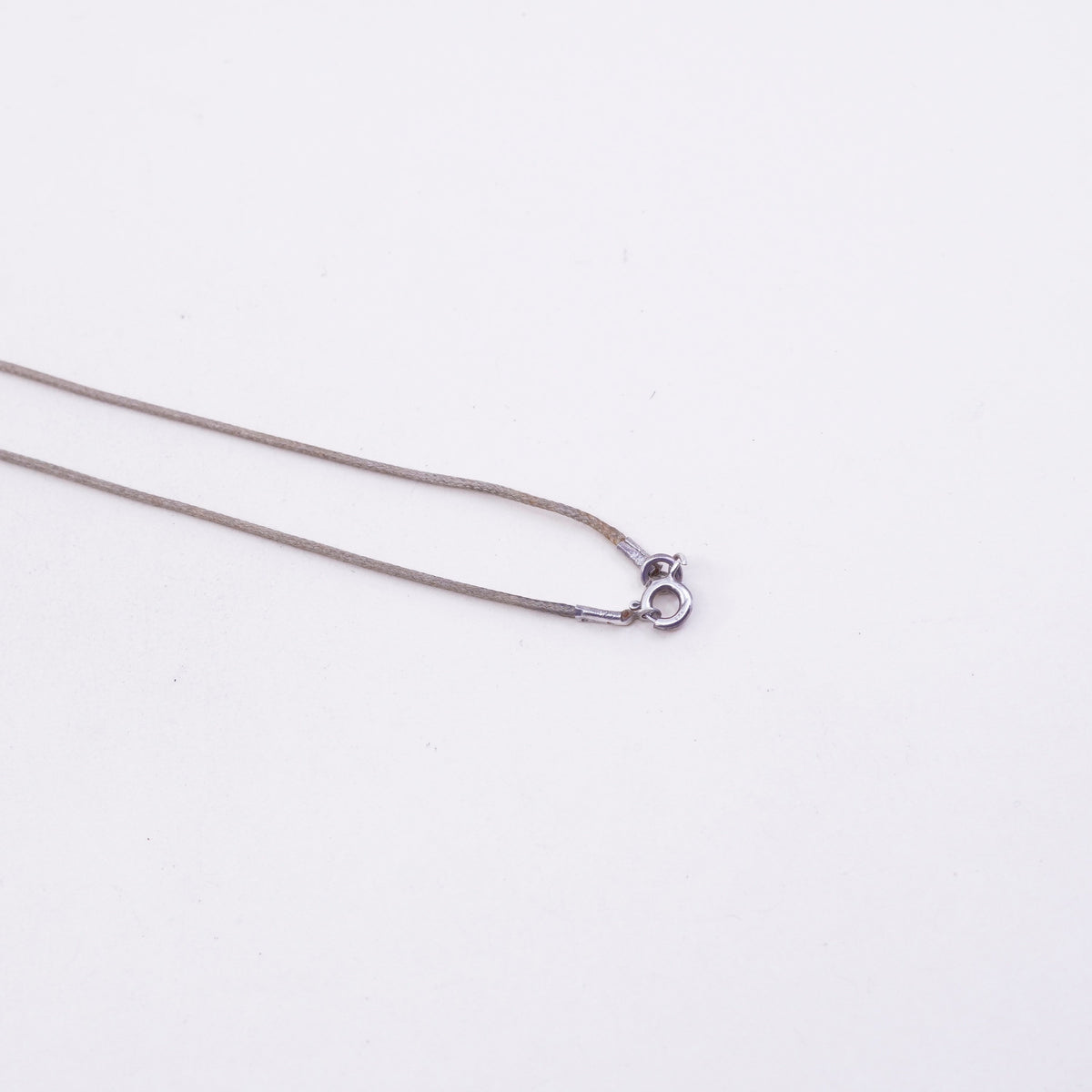 27”, 1mm, Vintage linen thread chain, necklace with sterling 925 silver clasp