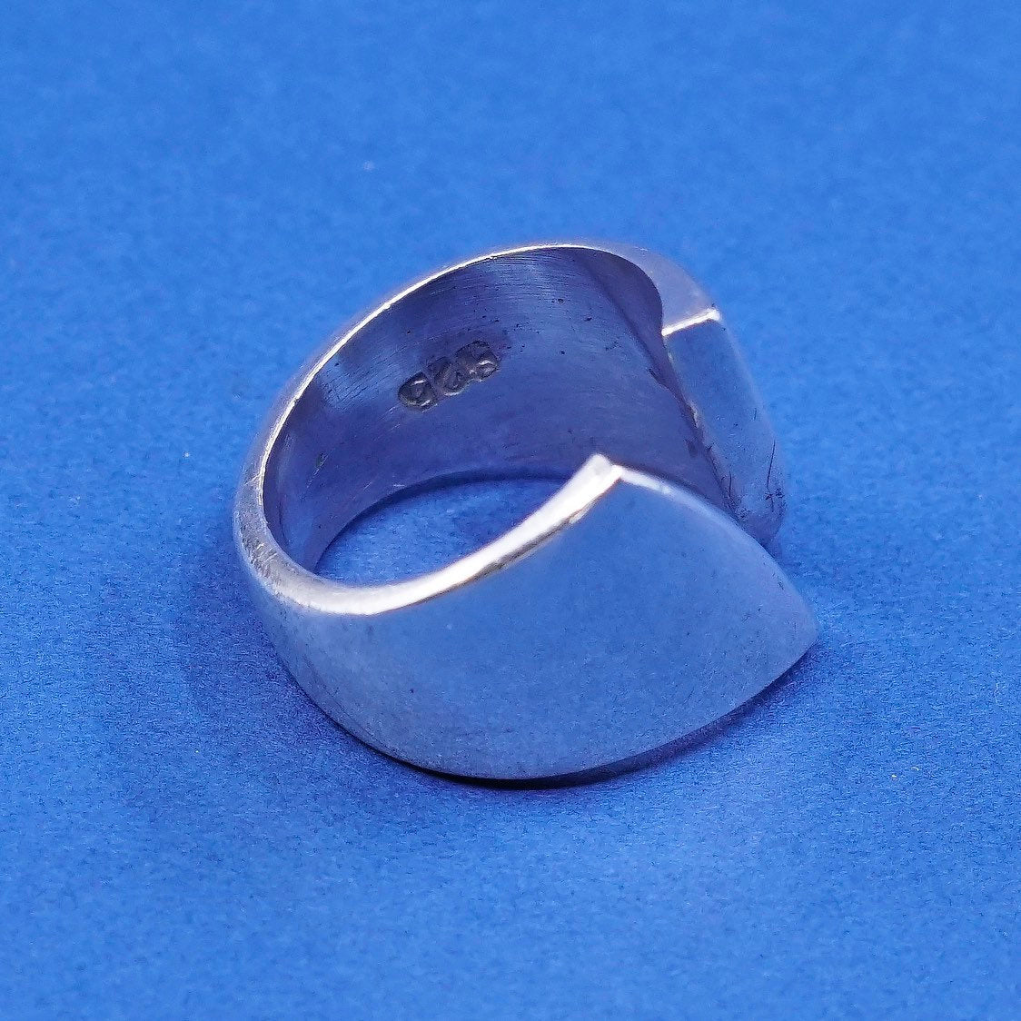 Size 7, vtg Sterling silver handmade ring, modern minimalist 925 band