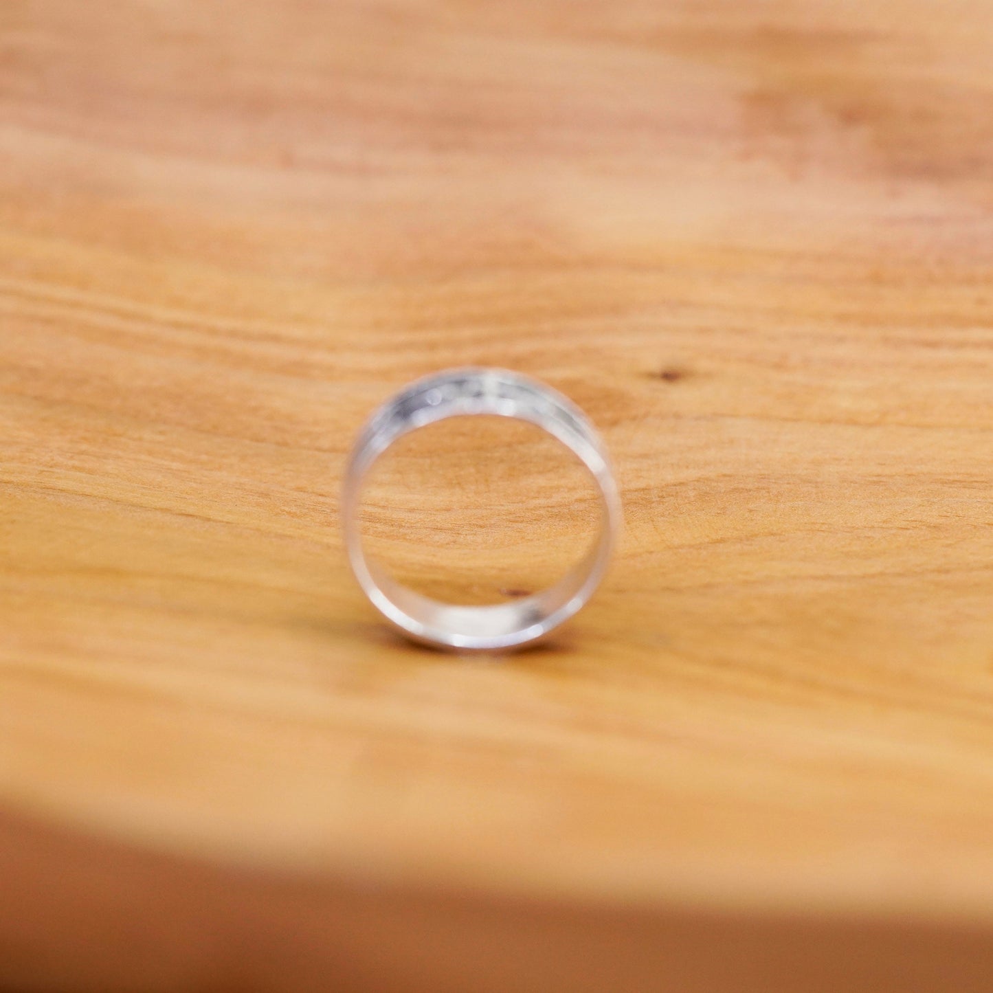 size 11.5, vintage PSCL Sterling silver handmade ring, 925 cross band