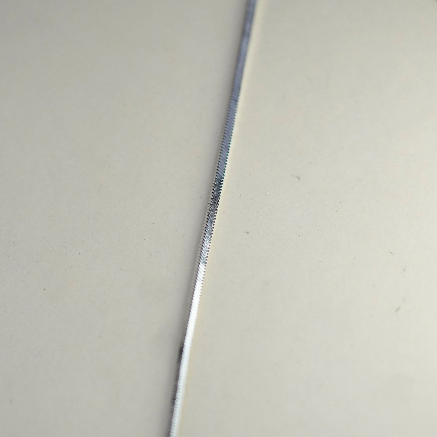 16”, 1.4mm, Vintage sterling silver square snake chain, Italy 925 necklace