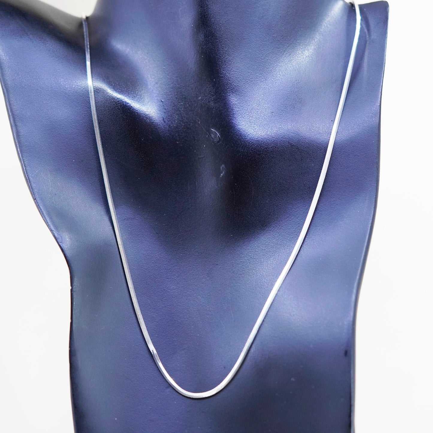 22”, 2mm, Vintage sterling silver square snake chain, Italy 925 necklace