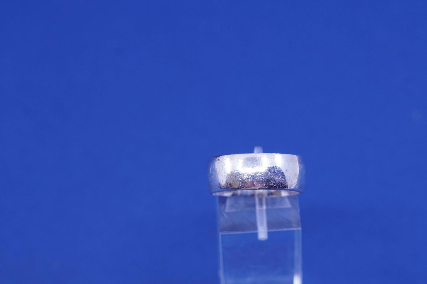 Size 8.5, vintage Sterling silver handmade ring, wide 925 band