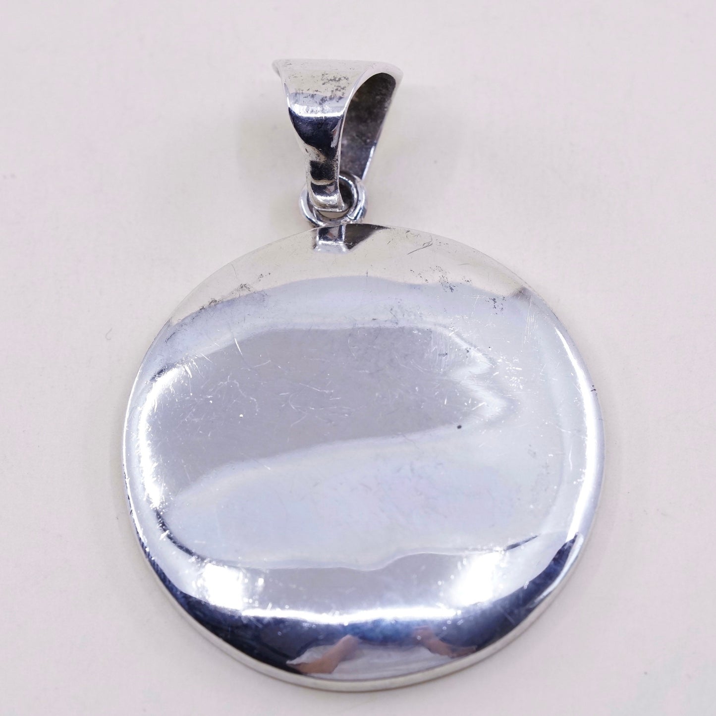 Vintage Silpada sterling 925 silver handmade Hammered Circle pendant