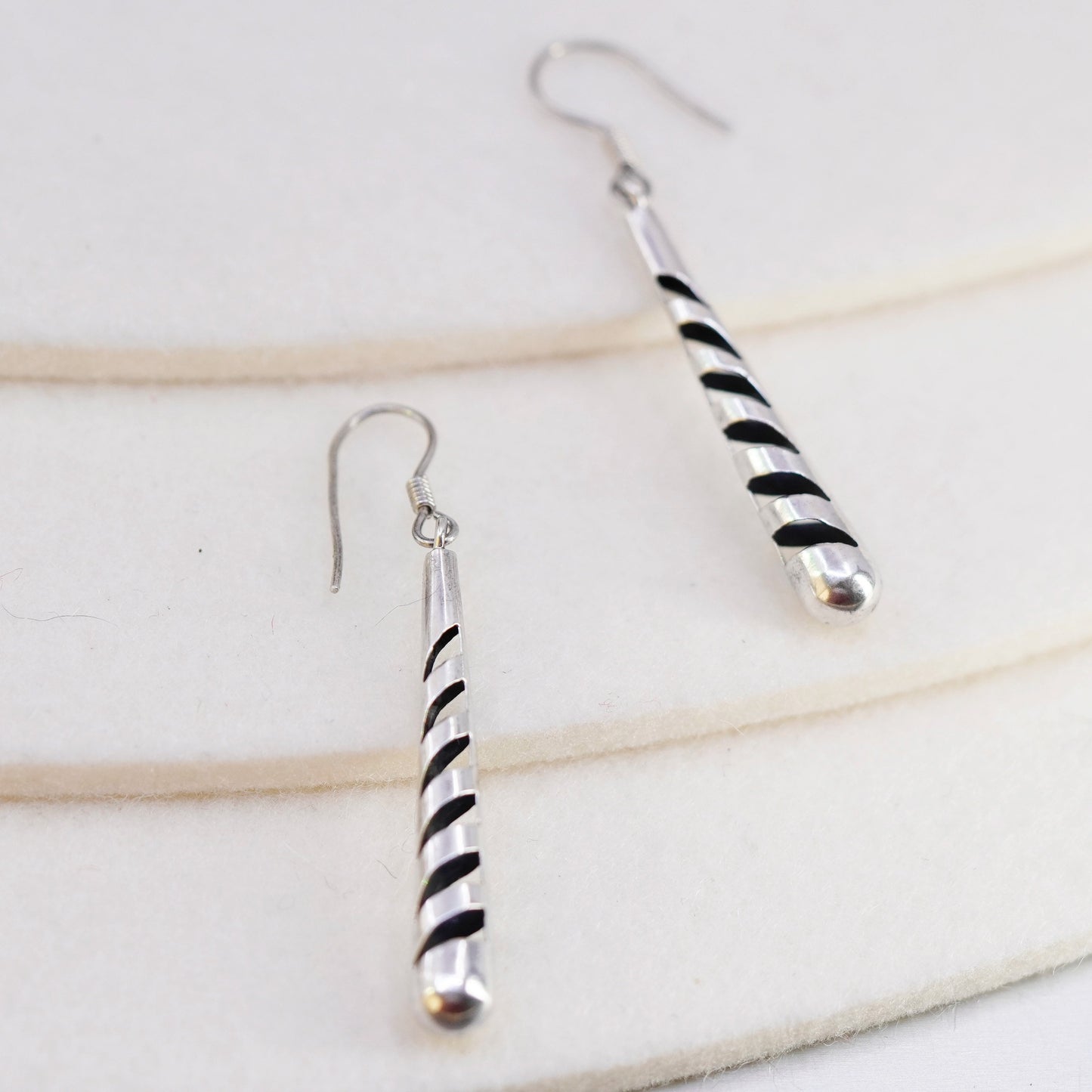Vintage Italian Sterling 925 silver filigree teardrop earrings