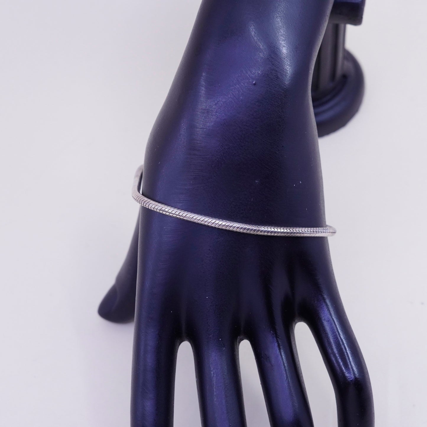 7.75”, vintage BIAGI sterling silver handmade charm bracelet, 925 snake chain