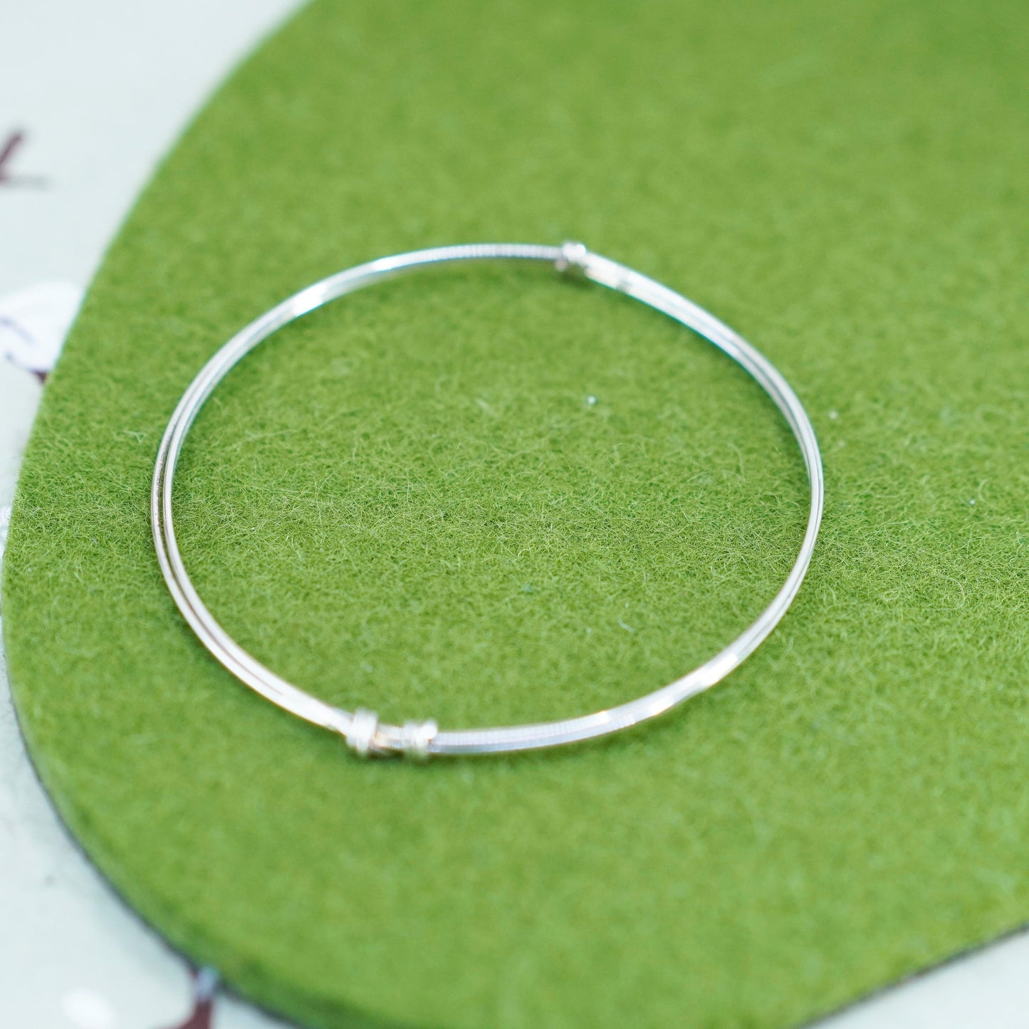 7.25”, vintage sterling 925 silver handmade bracelet, bangle