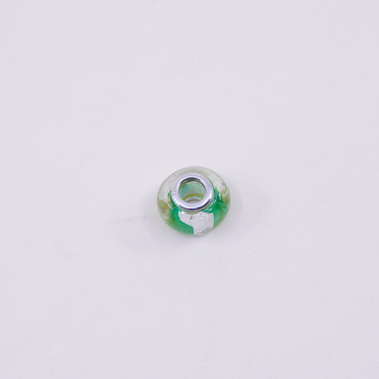 Vintage Sterling 925 silver handmade Murano glass bead charm
