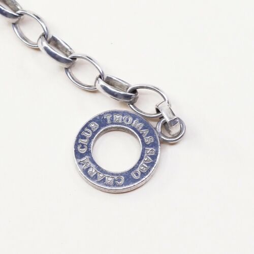 6.25” Vintage Thomas Sabo Sterling Silver Bracelet, 925 Circle charm