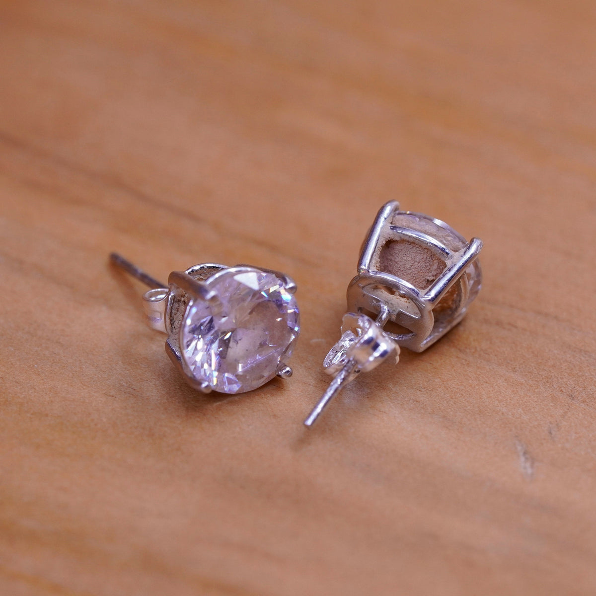 vintage Sterling 925 silver studs, Swarovski earrings