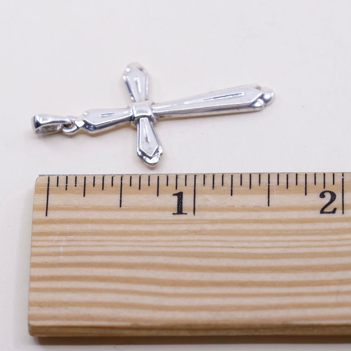 Vintage handmade Sterling silver pendant, 925 cross