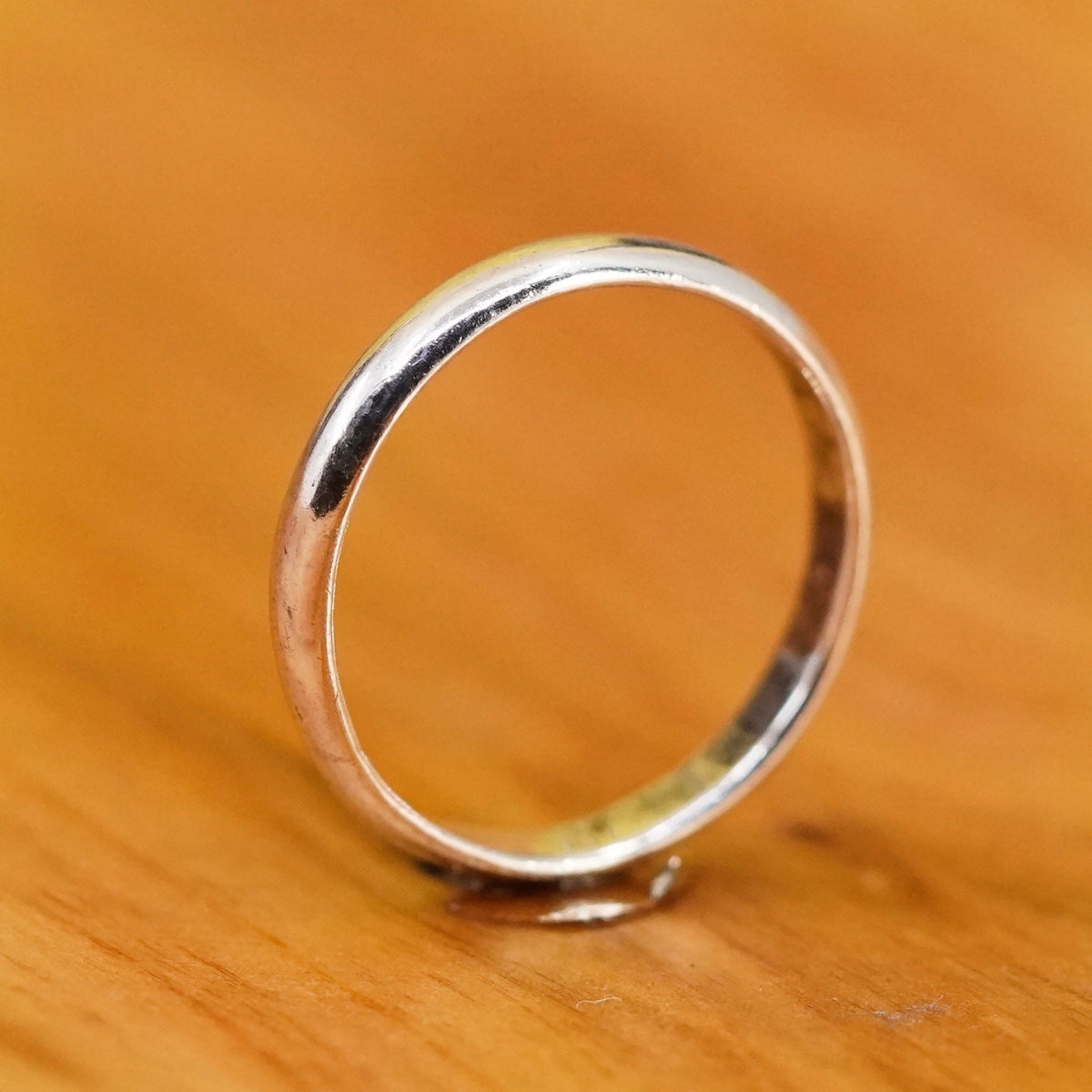 size 5.5, vintage Sterling silver handmade ring, 925 wedding band