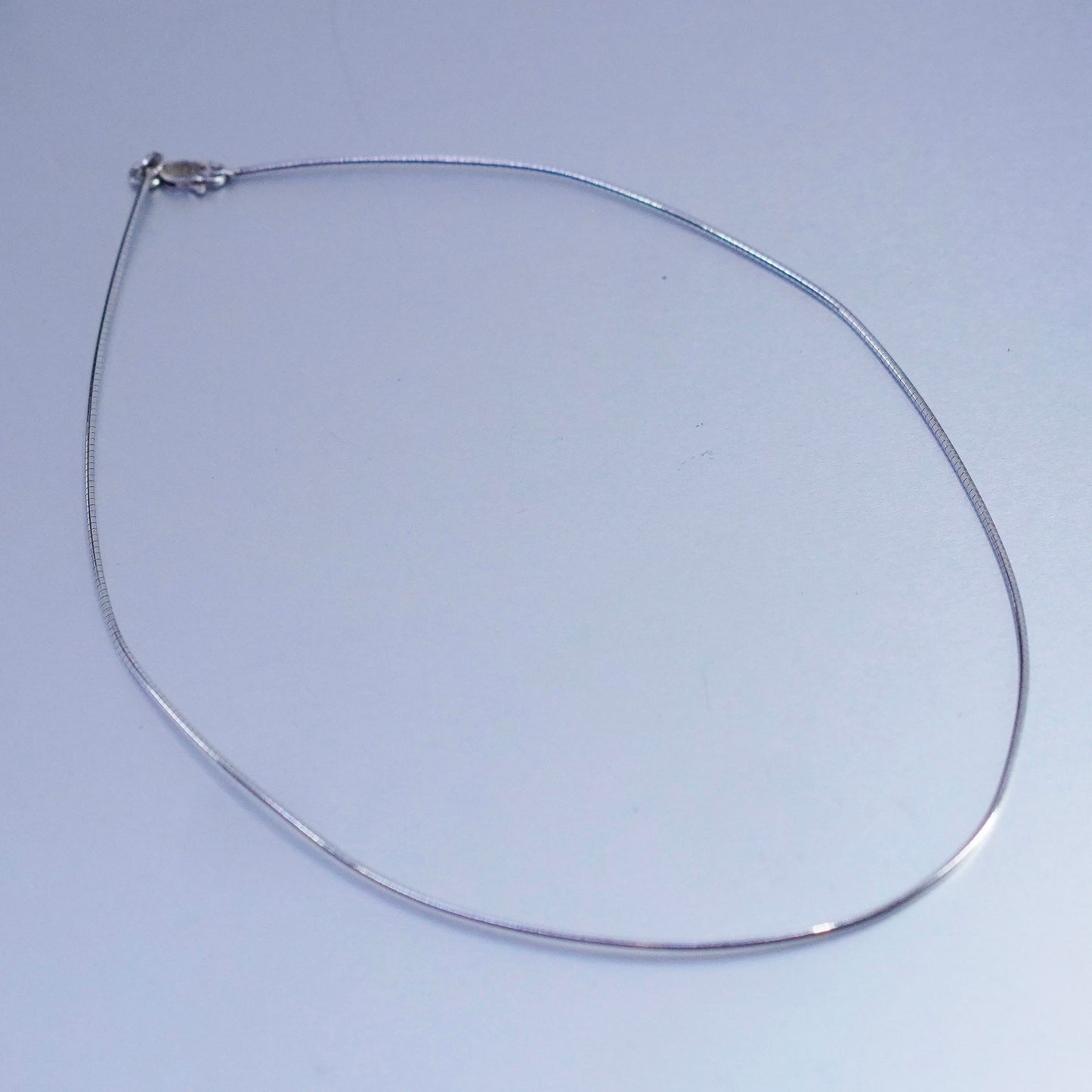 16” 1mm, vintage Sterling 925 silver textured snake chain necklace