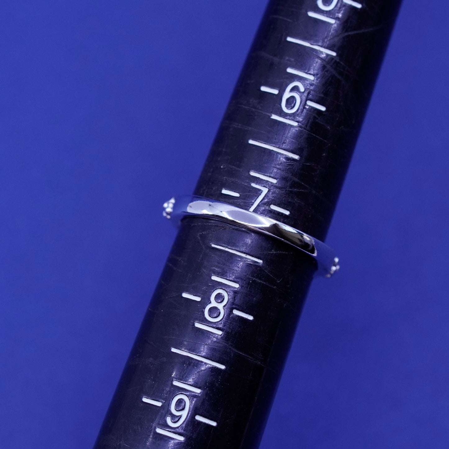 Size 7.25, vintage Sterling 925 silver handmade ring with topaz