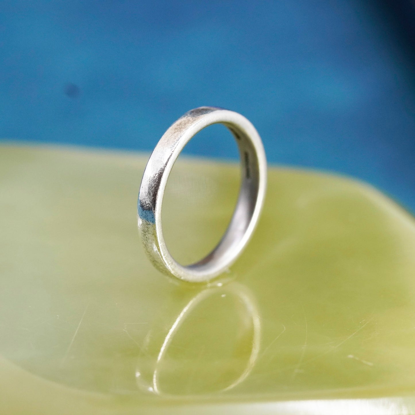 Size 9.25, vintage Sterling silver handmade ring, 925 wedding band