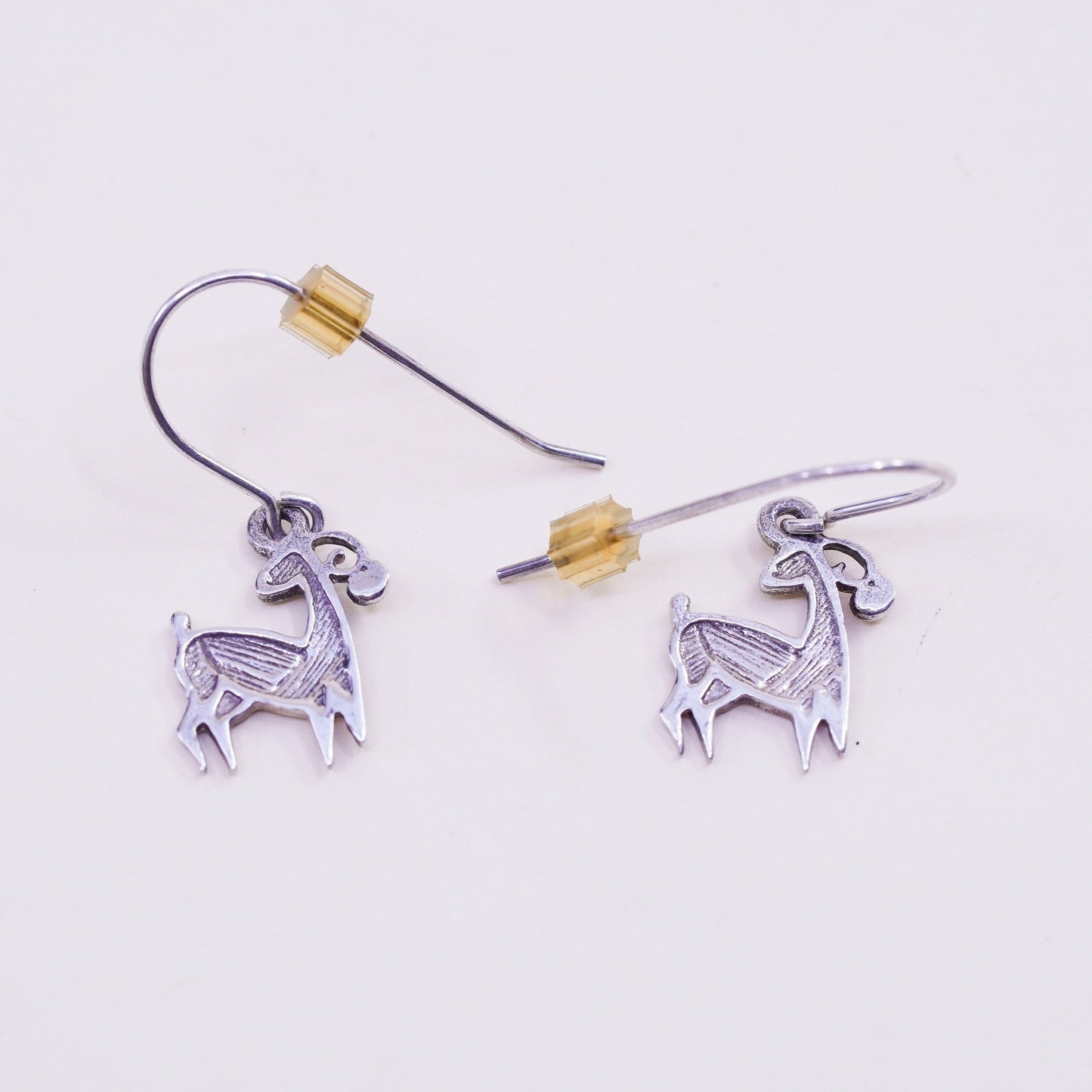 Vintage Sterling 925 Silver Sheep tiny Earrings