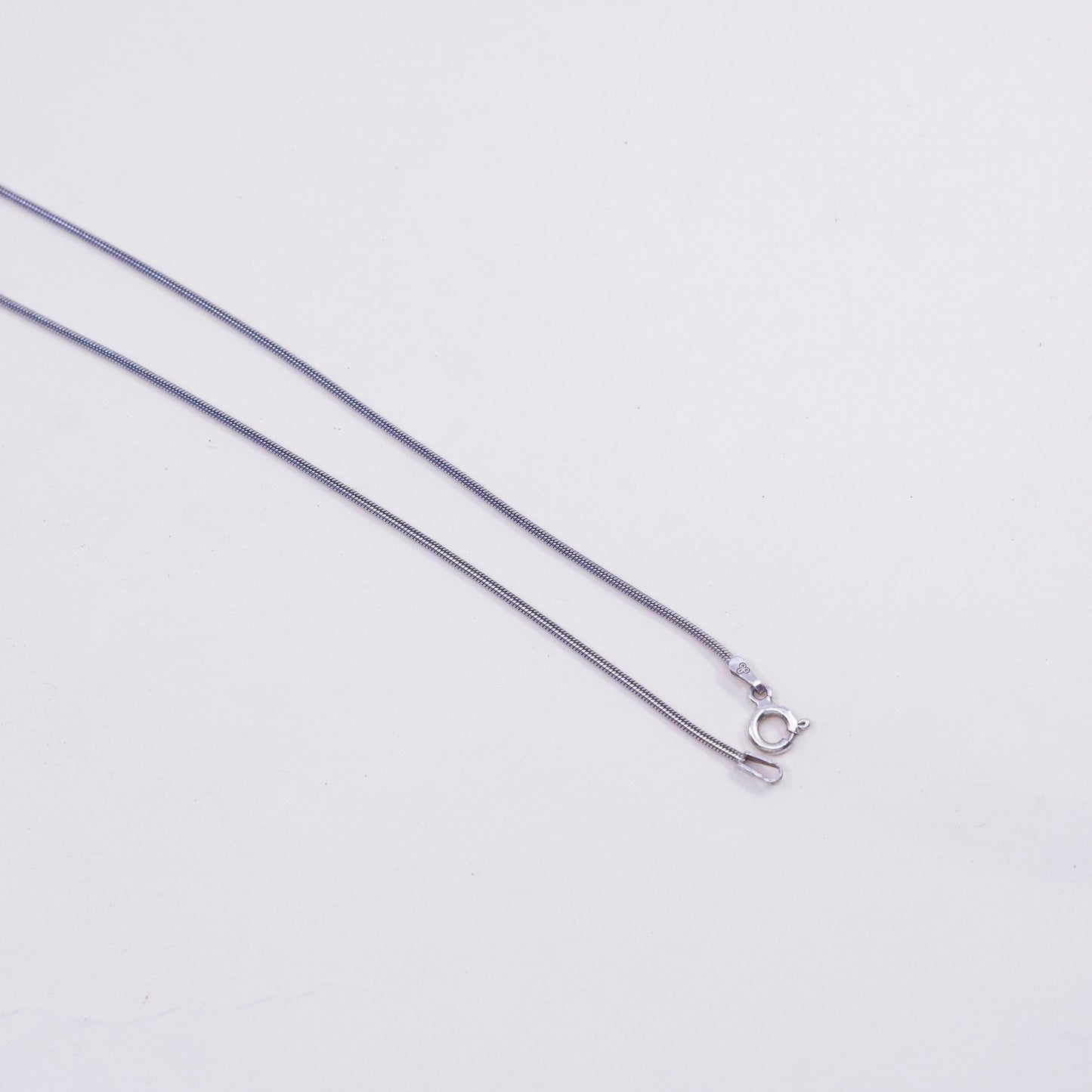 25”, 1.6mm, Vintage IBB sterling silver snake chain, Italy 925 necklace