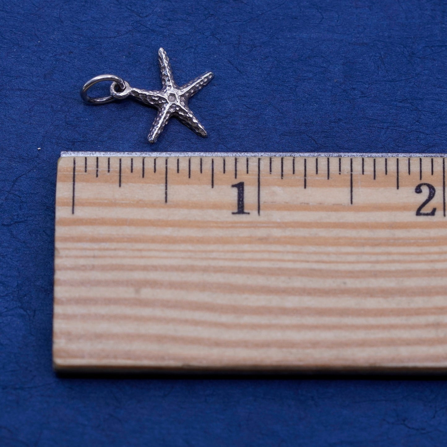 Vintage Sterling silver handmade pendant, 925 starfish charm