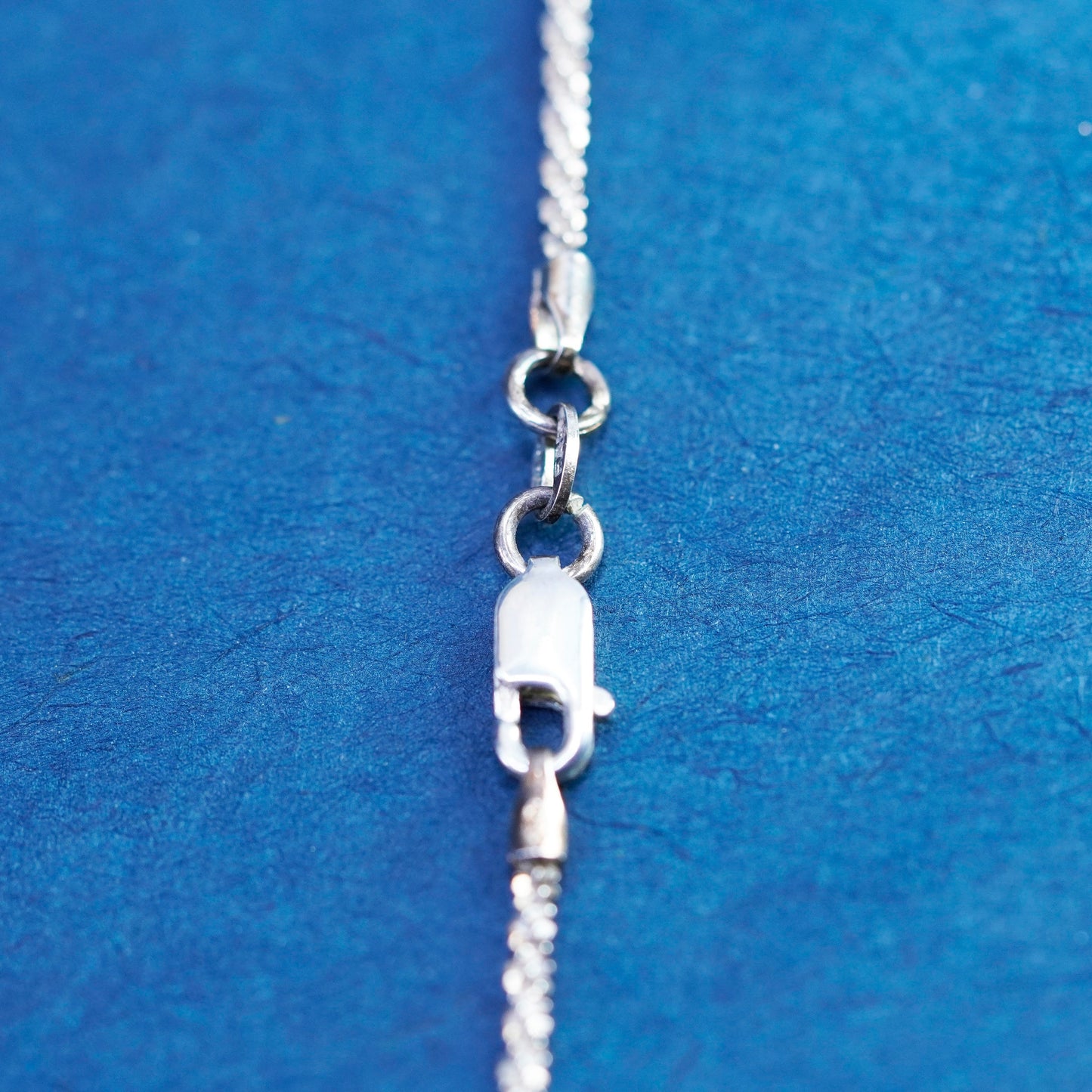 21”, vintage Sterling silver handmade chain, 925 twisted herringbone necklace