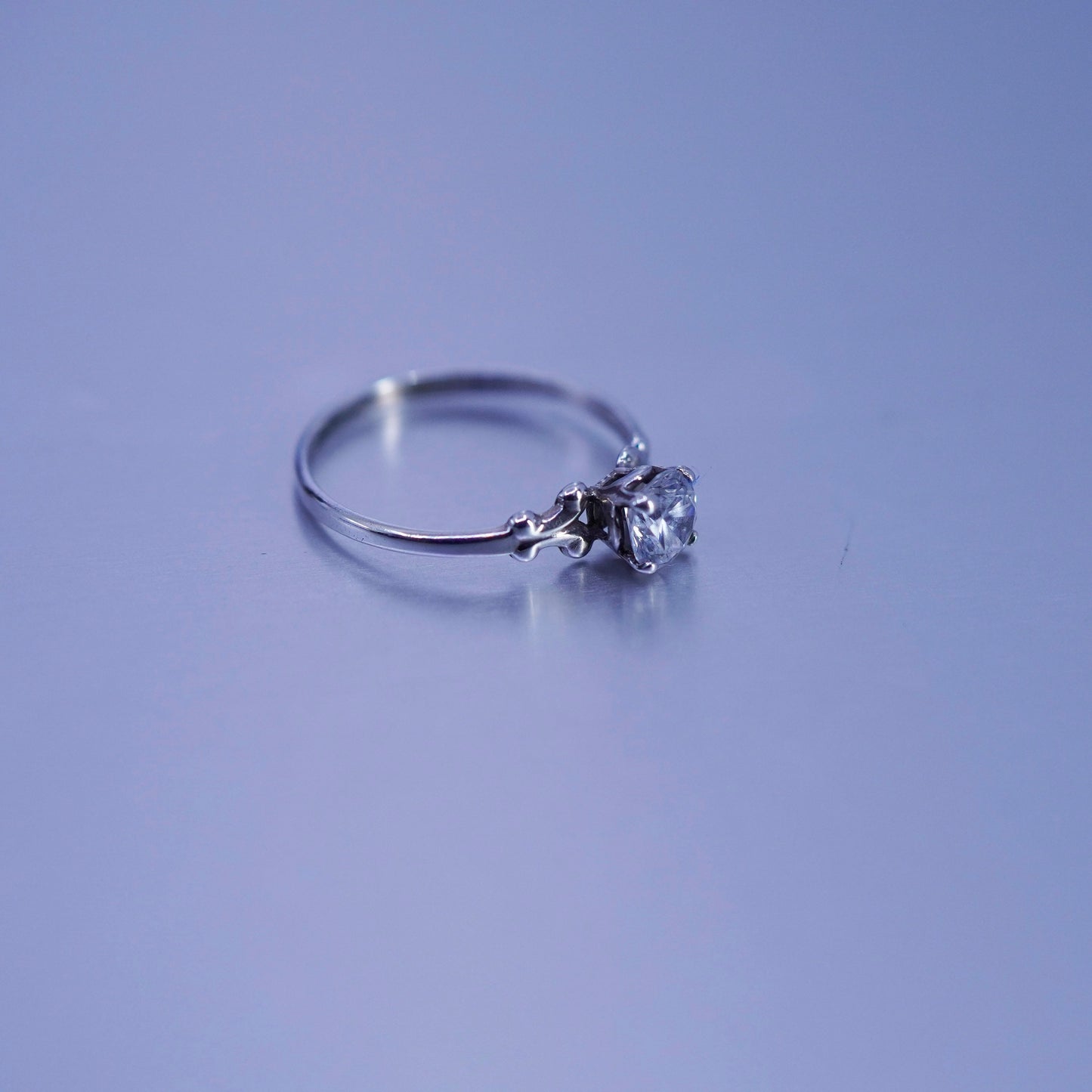 Size 9.5, vintage Kabana Sterling 925 silver handmade engagement ring with Cz