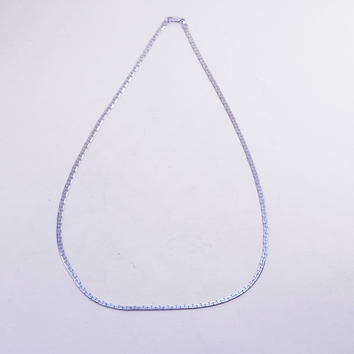 24”, 3mm, Vintage Canada sterling silver chain, Italy textured 925 nugget chain