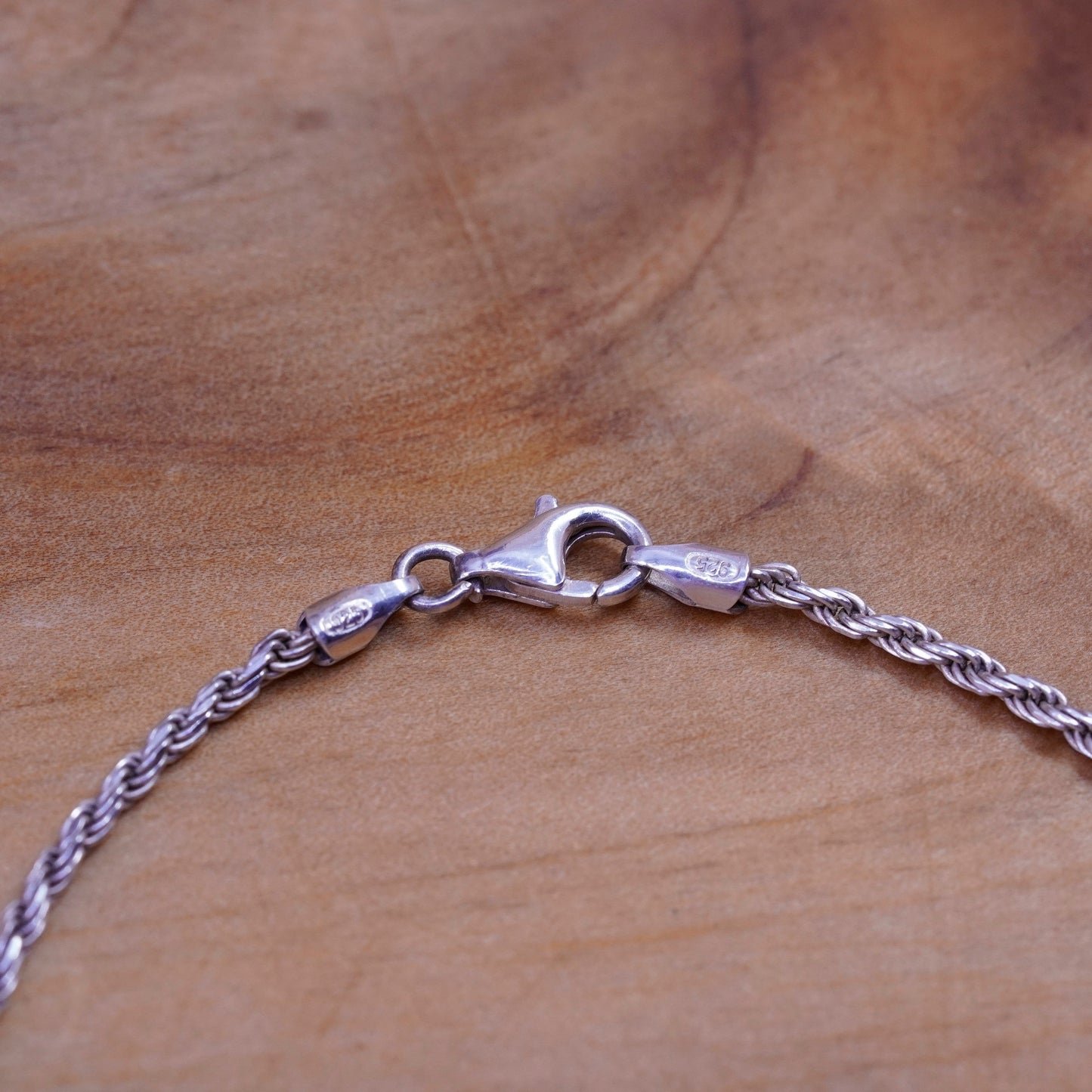 9”, 2mm, Vintage Sterling 925 silver handmade rope bracelet, anklet