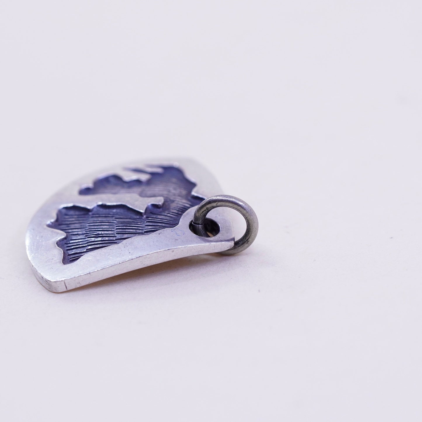 Vintage Native American Delong sterling 925 silver handmade pendant charm