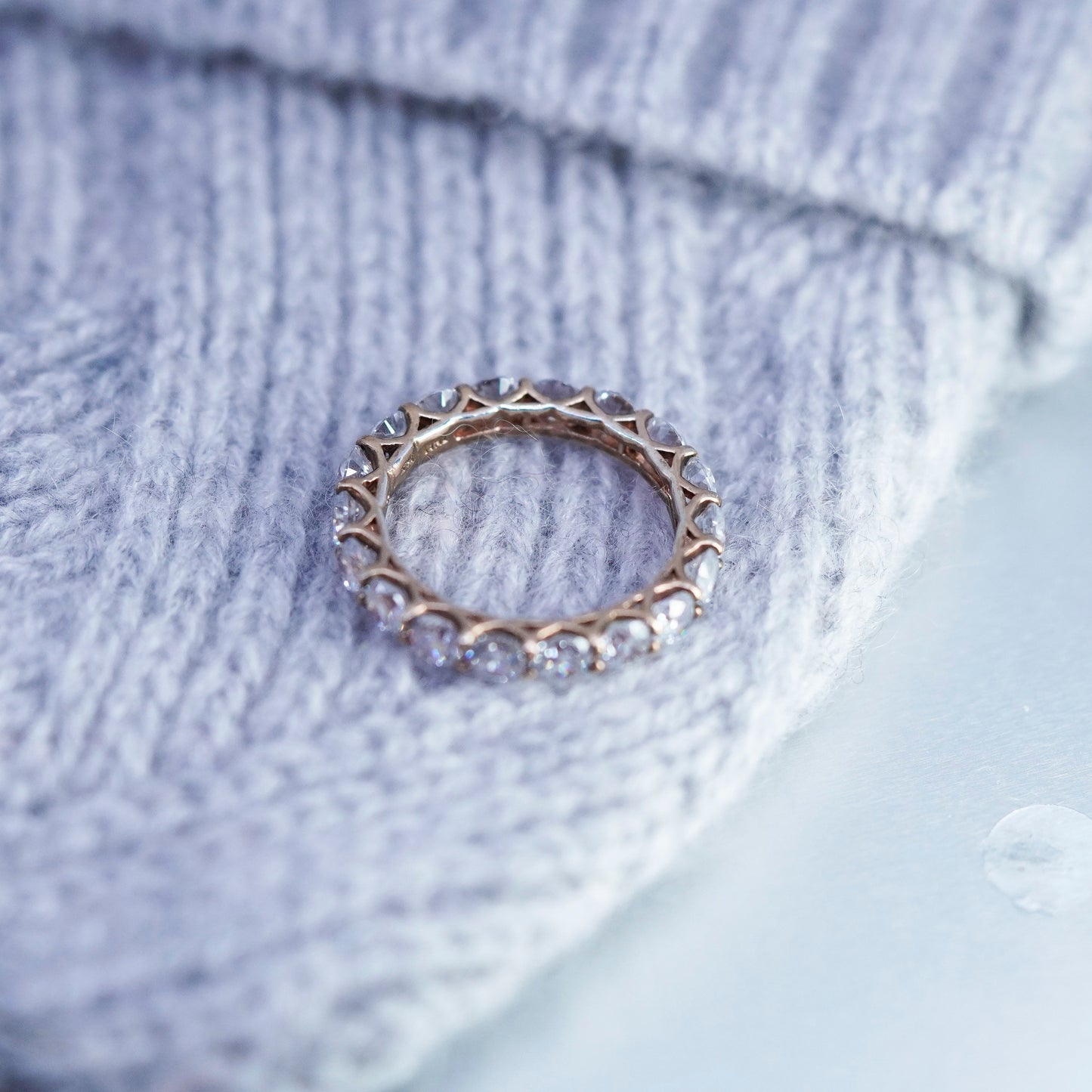 Size 9.5, vintage vermeil gold over Sterling 925 silver wedding ring, Cz band