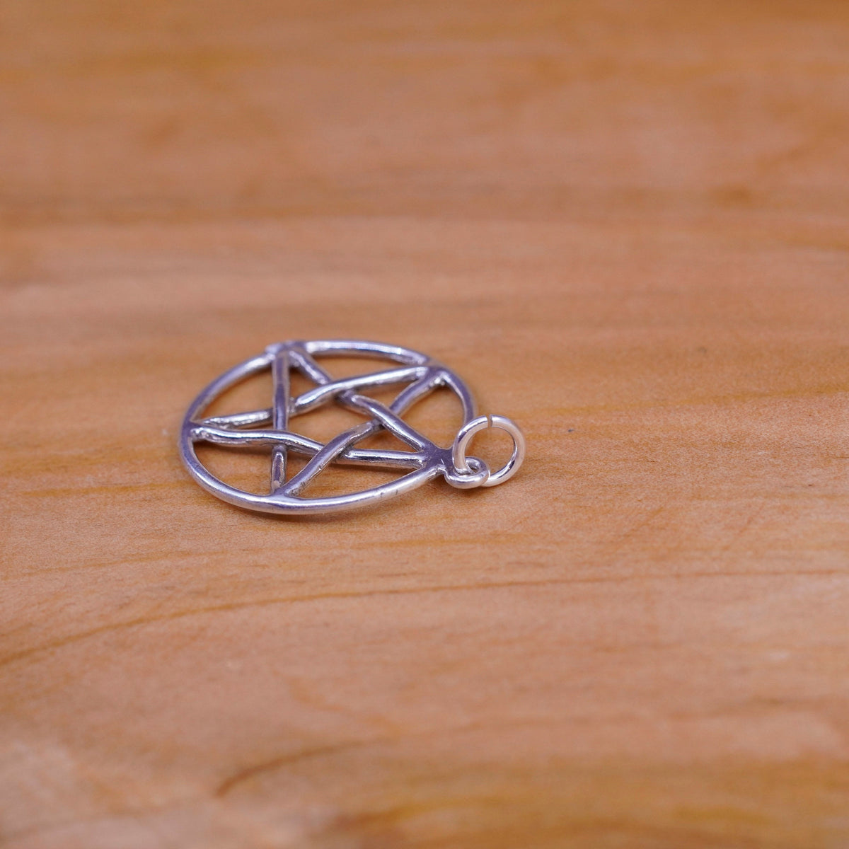 Vintage Sterling silver handmade pendant, 925 star charm