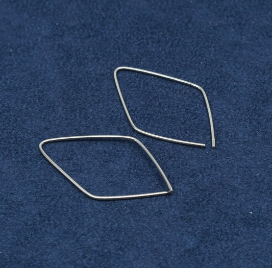 1.75”, Sterling silver handmade earrings, 925 hoops, huggie
