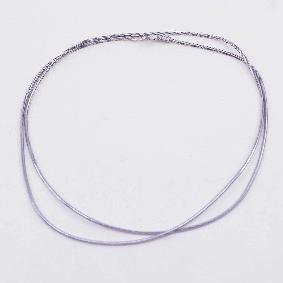 25”, 1.6mm, Vintage IBB sterling silver snake chain, Italy 925 necklace