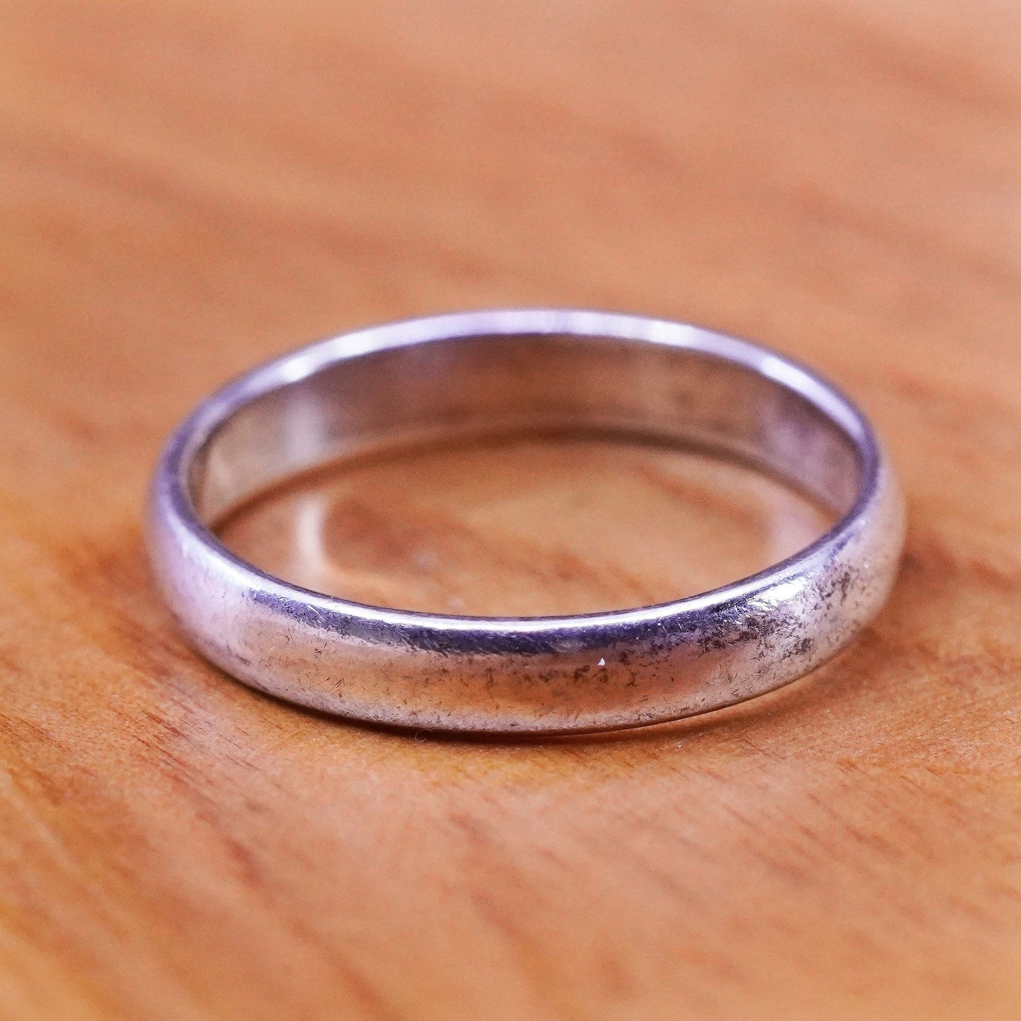 Size 5, vintage rage sterling silver handmade ring, 925 wedding band