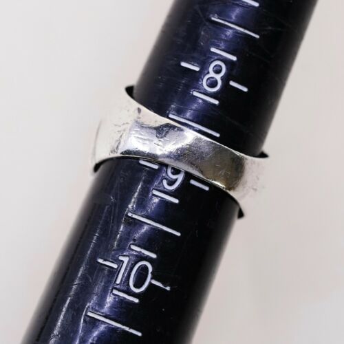 Sz 8.75, Sterling Ring, 925 Silver Statement Ring W/ teardrop CZ, Silver Tested