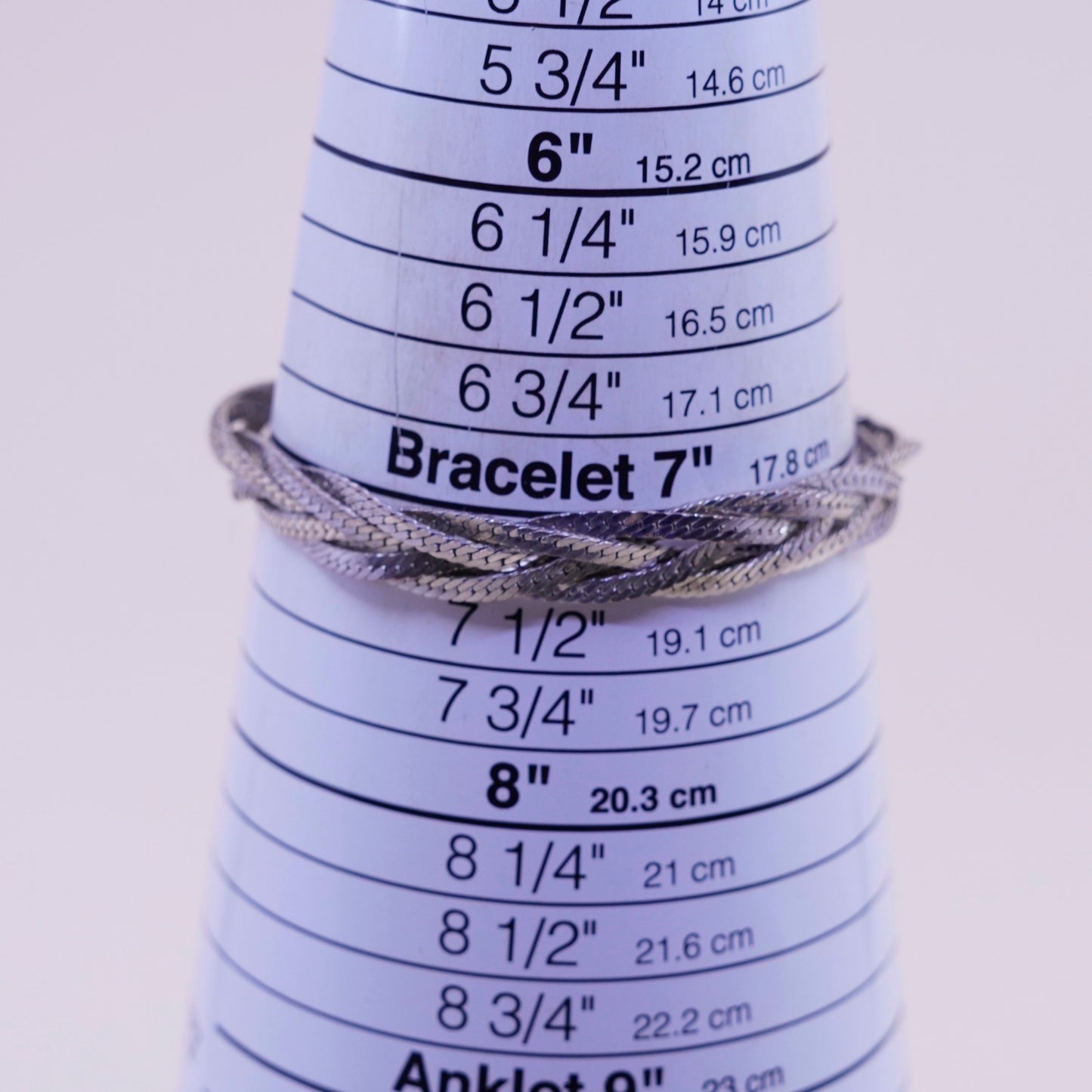 7.25”, sterling silver snake chain, woven herringbone bracelet, 925 Italy