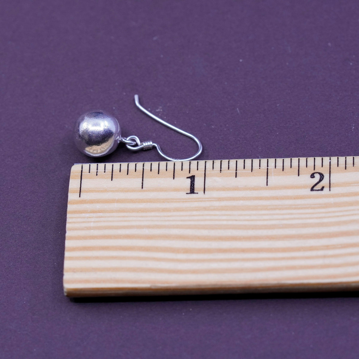 Vintage Sterling silver Handmade earrings, 925 bead dangles