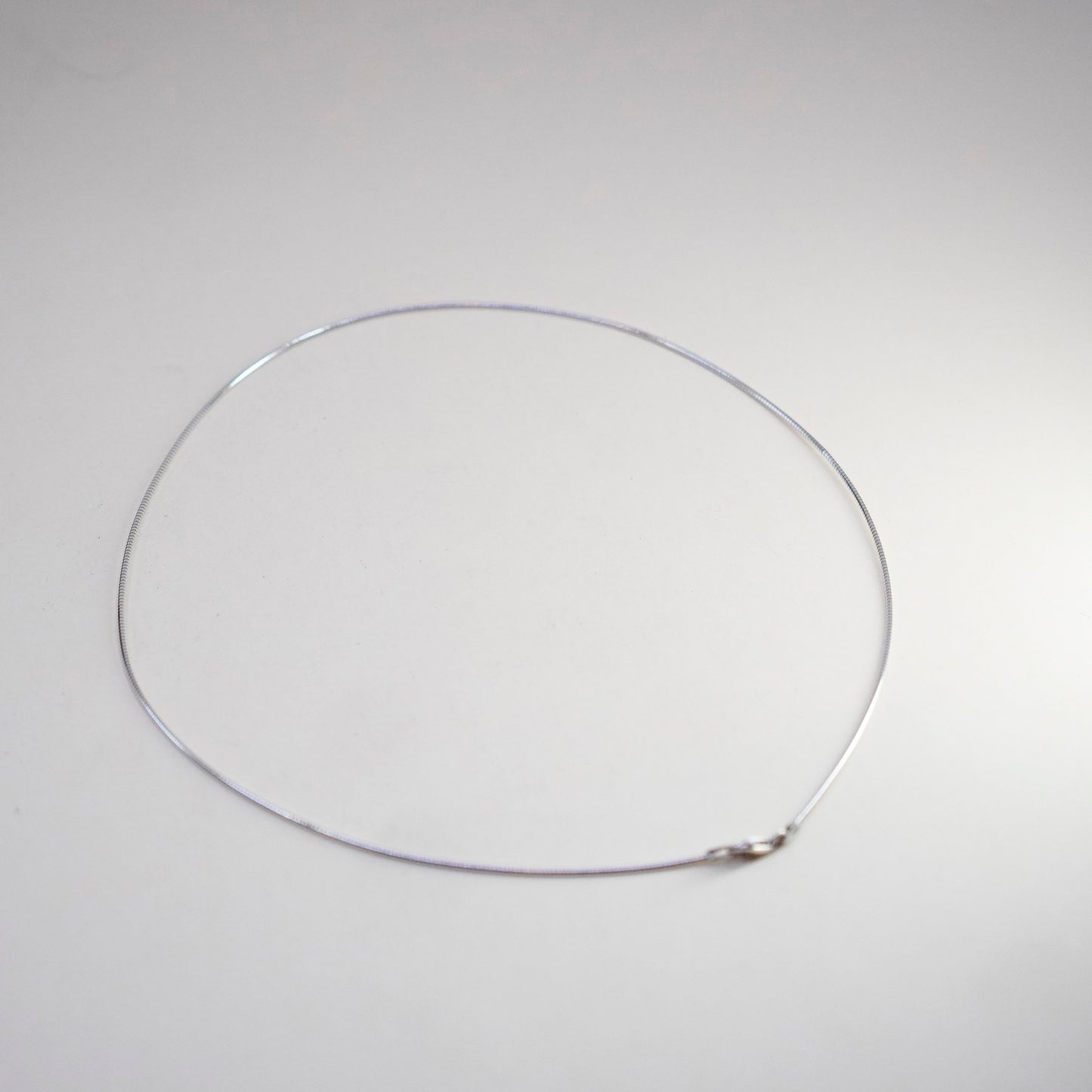 18”, 1mm, Vintage sterling silver snake chain, fine Italy 925 silver chain