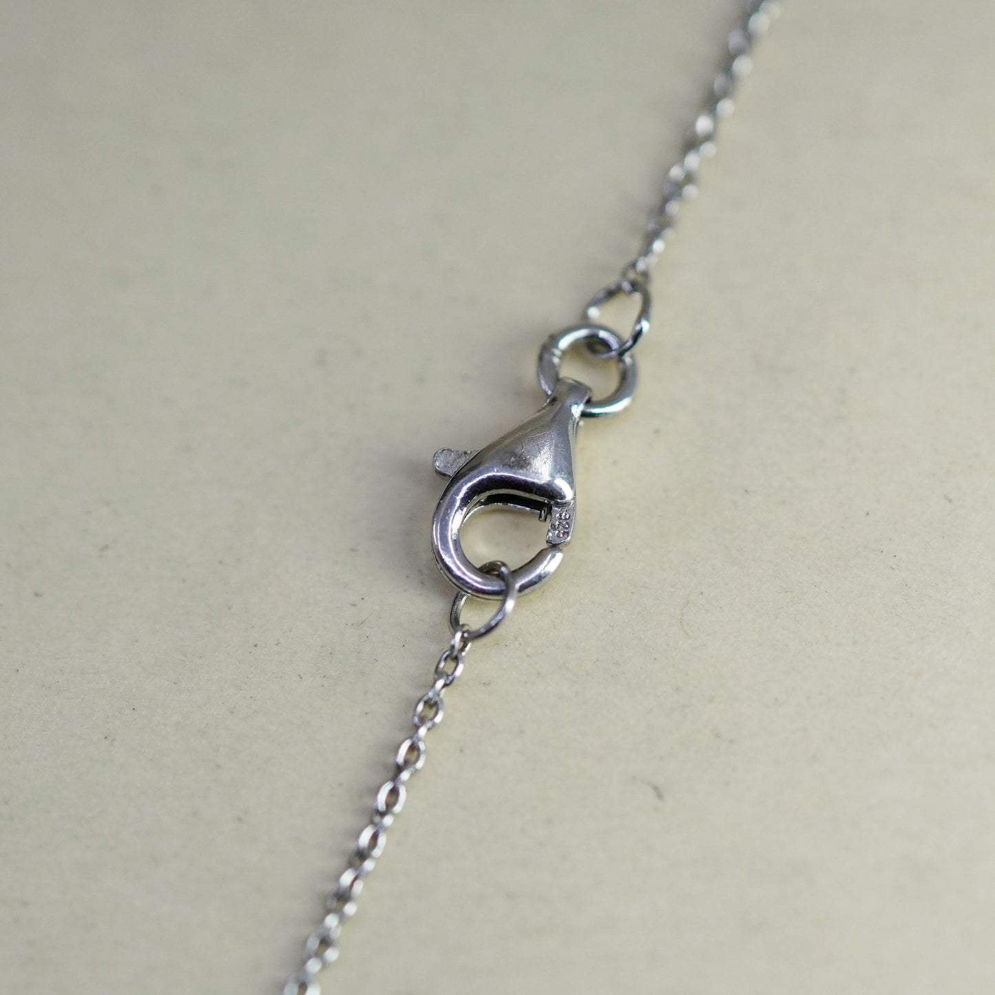 17.5”, 1mm, Vintage sterling silver circle chain, 925 necklace