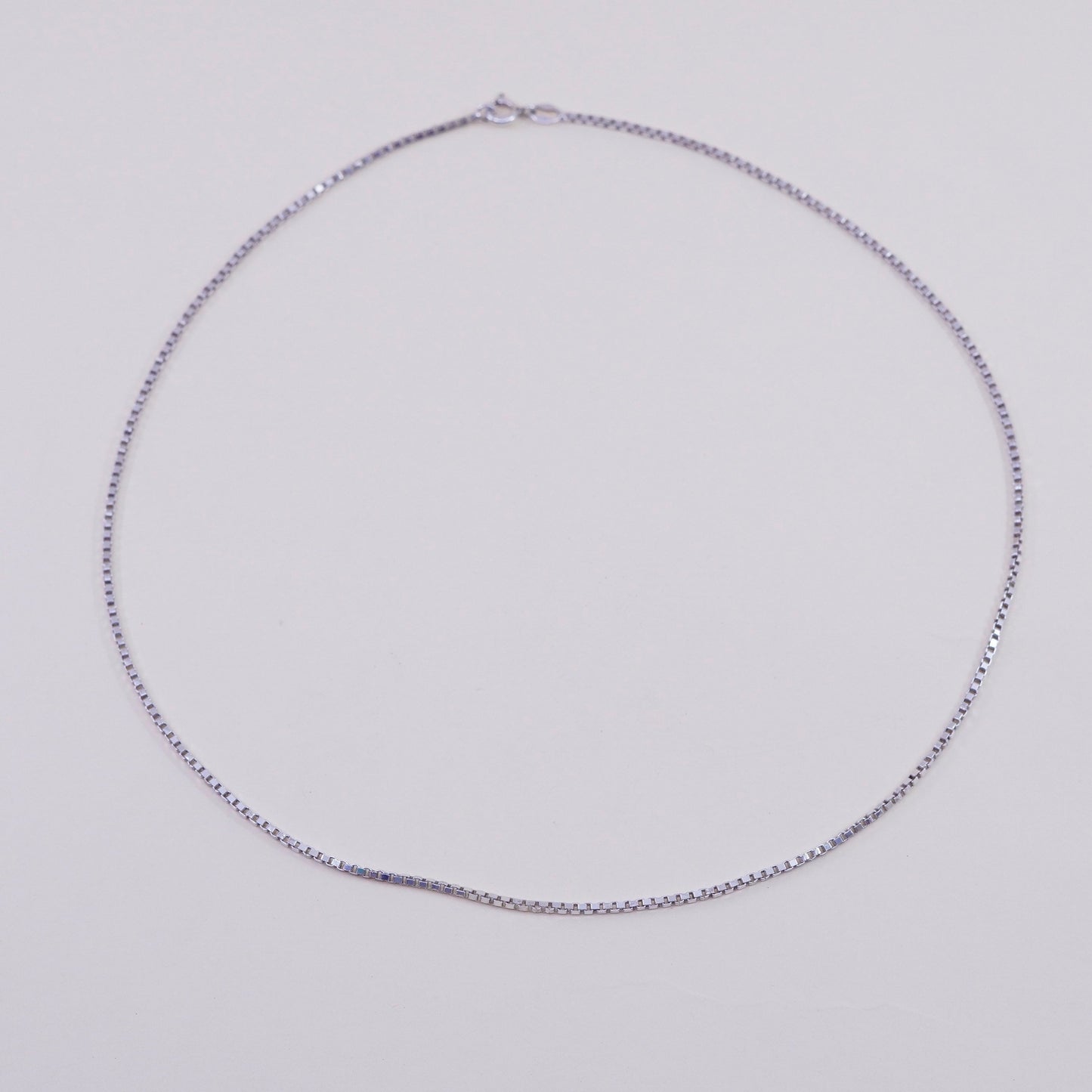 18”, Vintage Italian sterling 925 silver box chain, necklace