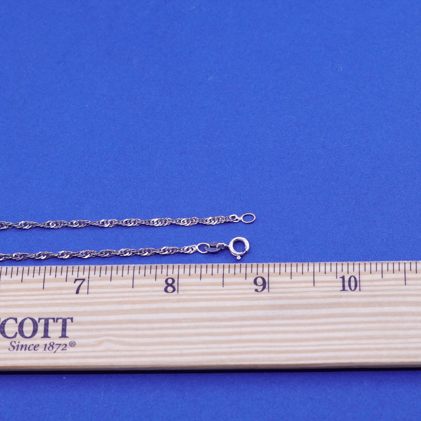 18”, 2mm, Sterling silver handmade necklace, 925 twisted curb link chain