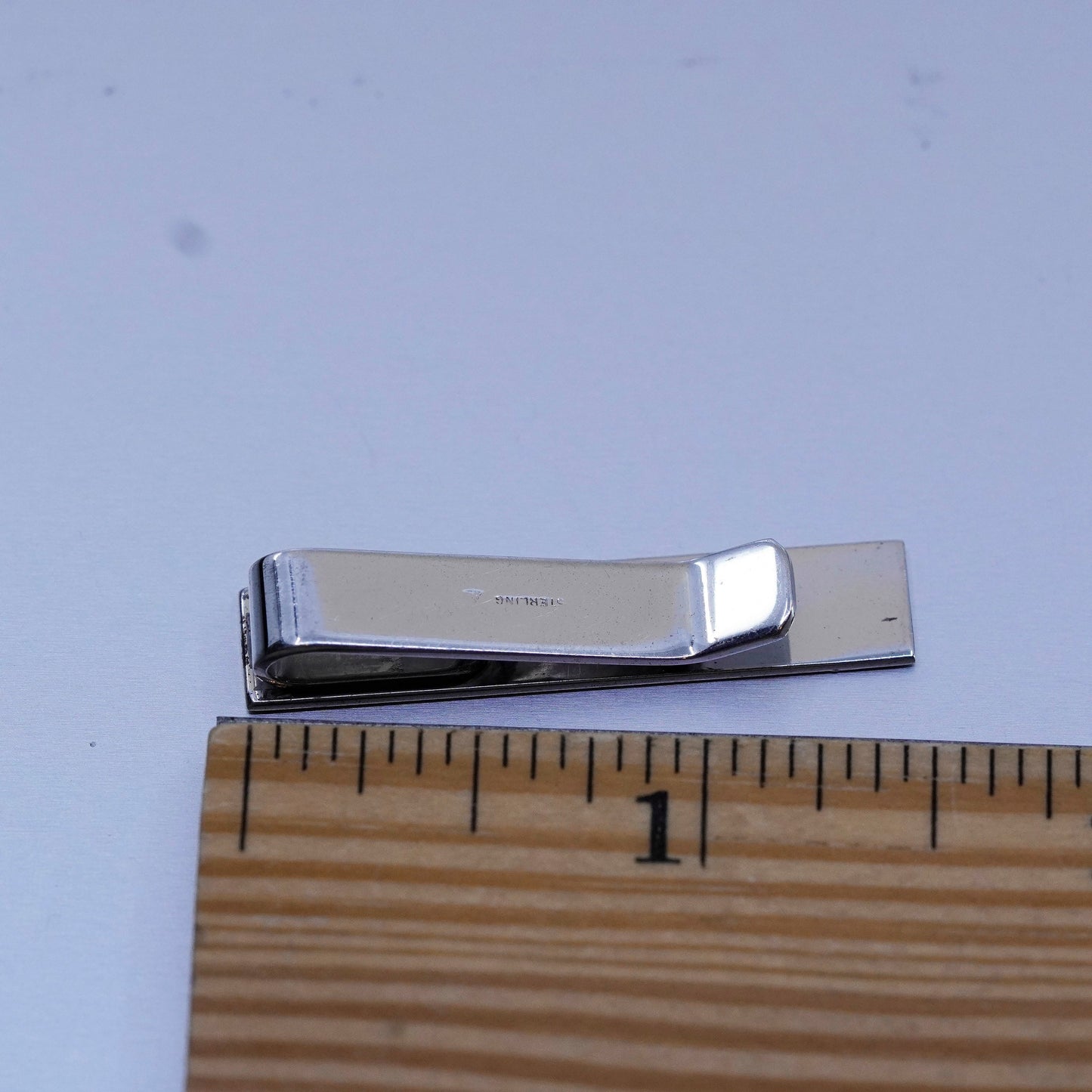 Vintage Sterling 925 silver textured tie clip
