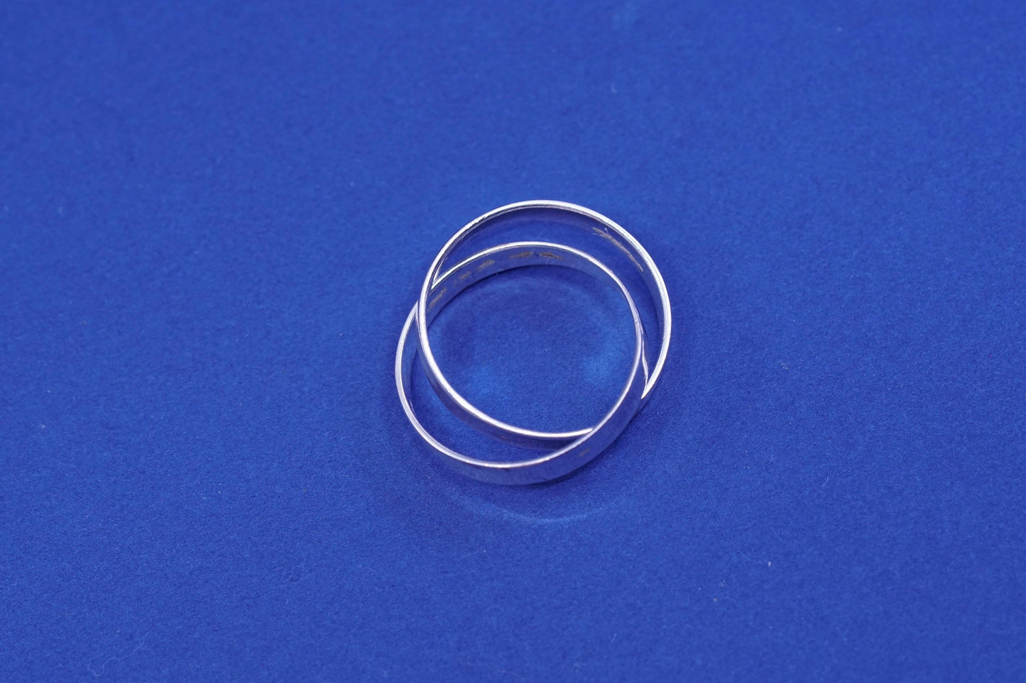 Size 11, vintage Sterling silver handmade ring, 925 entwined band