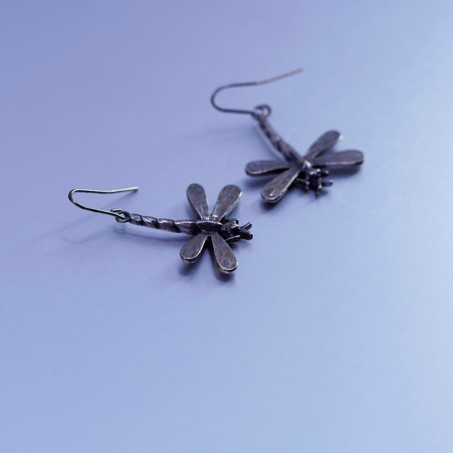 Native American Zuni Charlene Dishta Sterling 925 silver dragonfly earrings